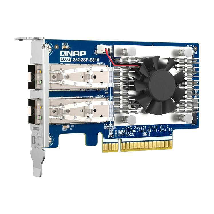 Karta të Rrjetit QNAP QXG-25G2SF-E810, PCI Express 4.0 x8, 2x 25 Gigabit SFP28, 10/25Gbps, Intel E810-XXVAM2, Low Profile + Full Height - Blu - 5