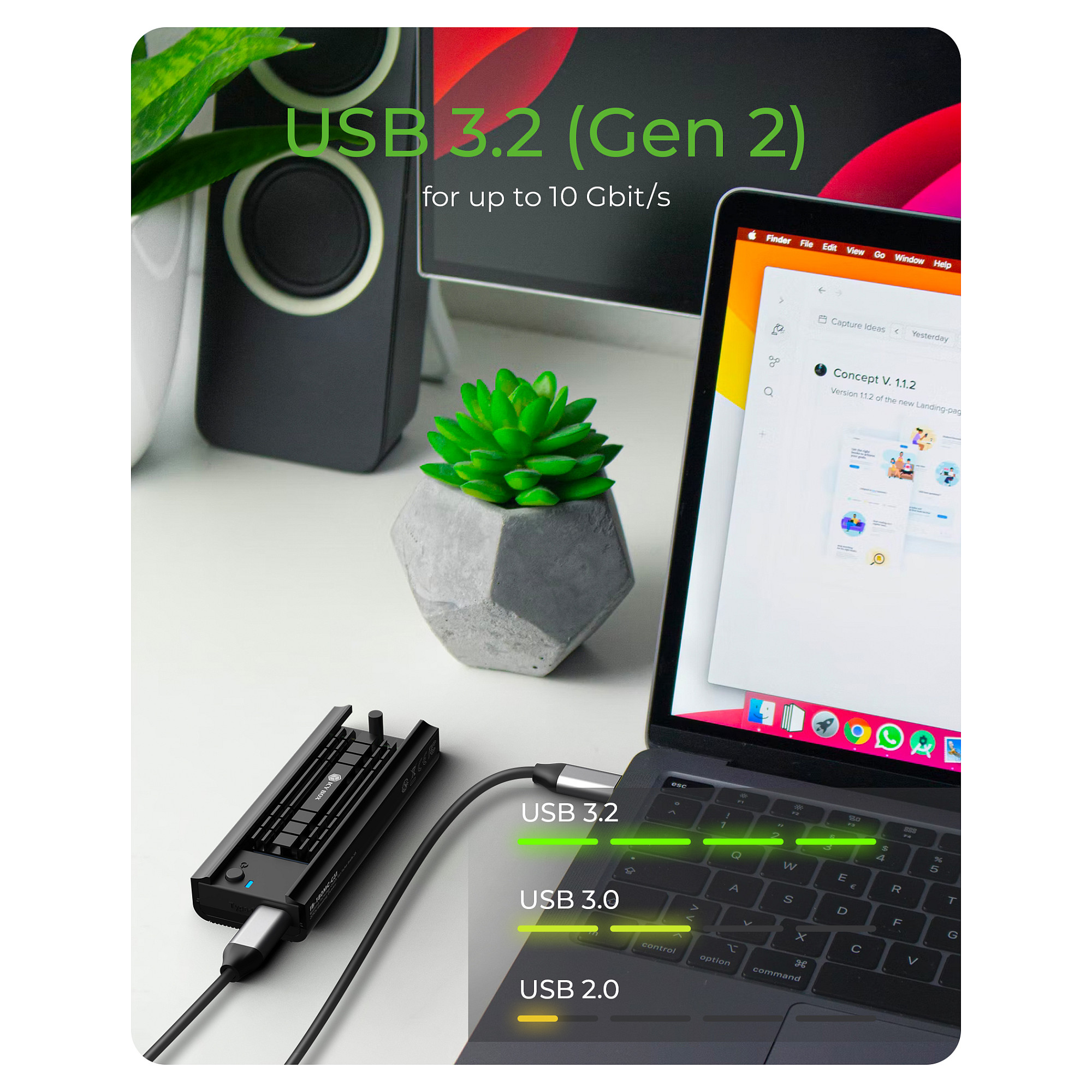 Docking Station ICY BOX IB-4013MCL-C4 / 4x M.2 NVMe / USB4 40Gbps / 1:3 Offline Clone – Zezë - 4