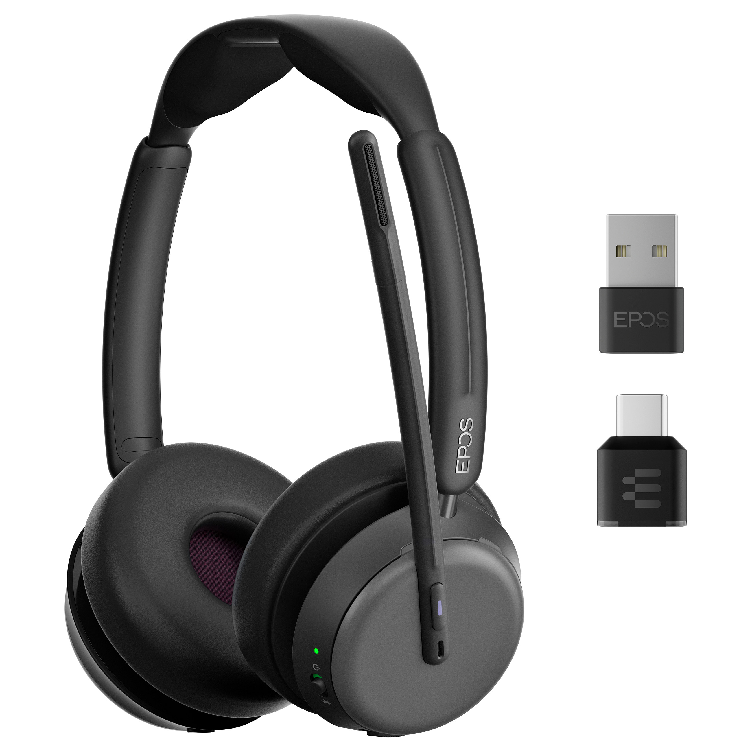 Kufje pa kabllo EPOS IMPACT 1000 MS UC ANC WL USB-C+A / Bluetooth / ANC - Zezë - 5