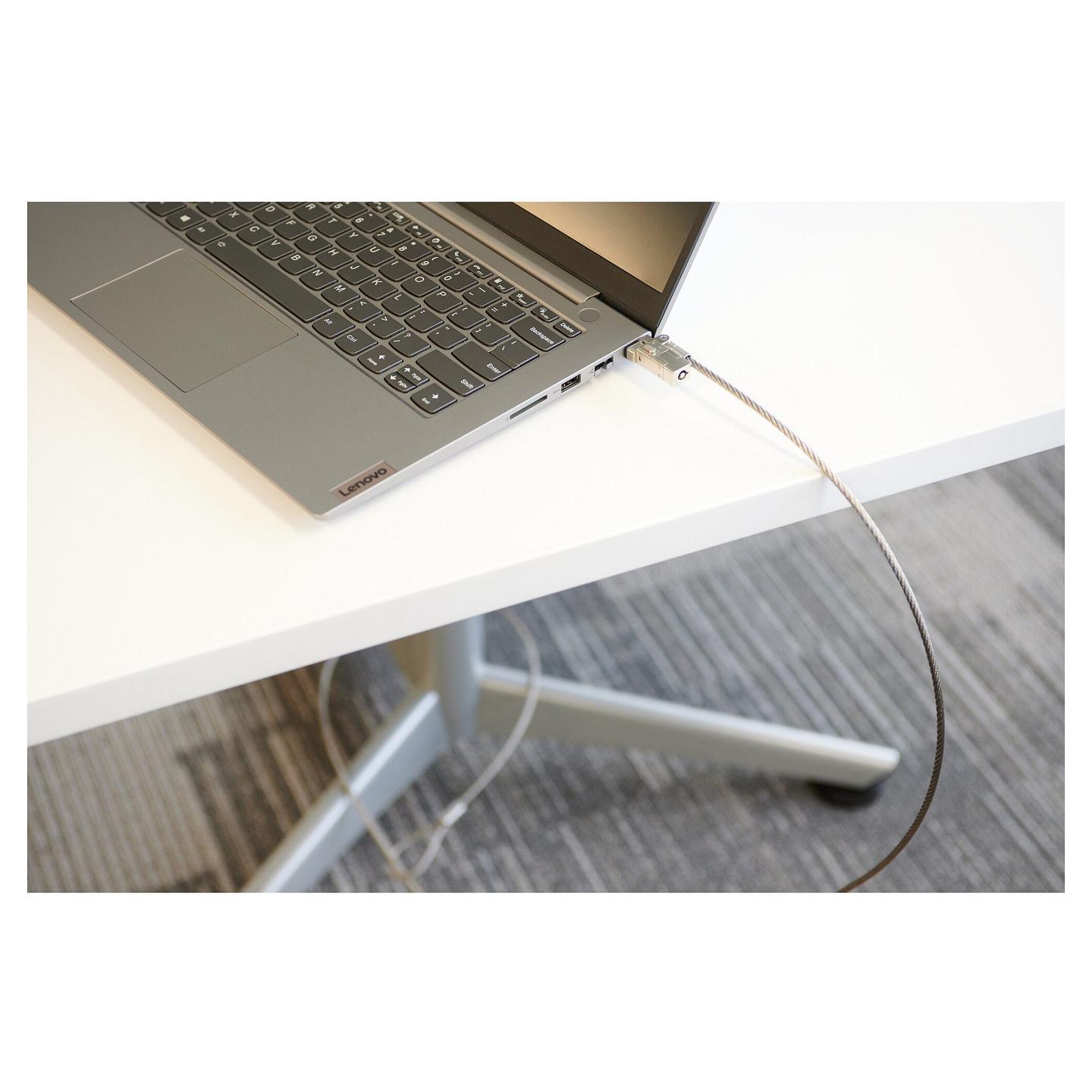 Kyç Sigurie për Laptop Kensington Slim NanoSaver 2.0 EQ K60630WW, Nano Slot, Kabllo 1,8 m, Kyç me Çelës, 2 Çelësa – Argjend - 9