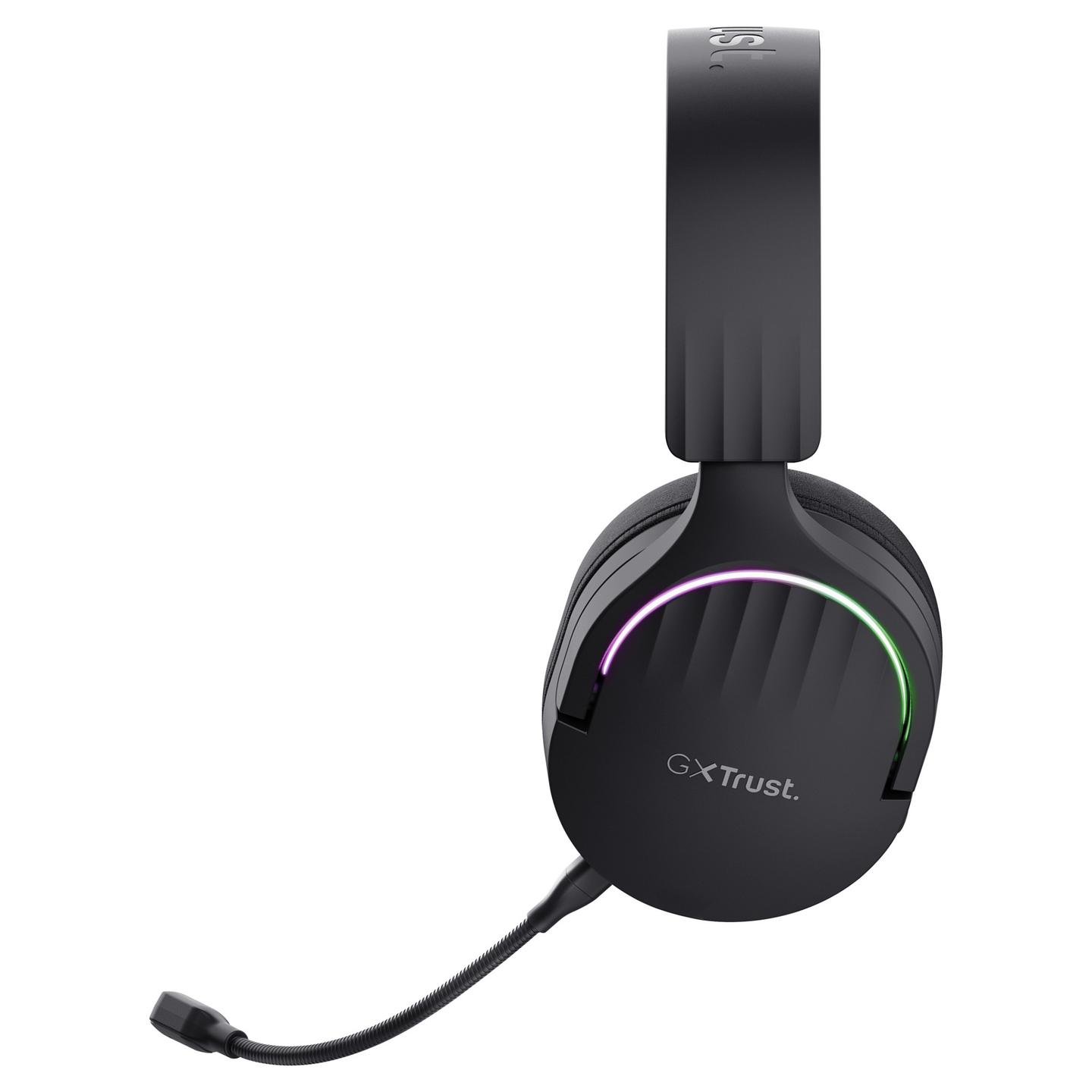 Kufje Gaming Trust GXT 491 Fayzo, 50mm, Wireless & Wired, 2.4GHz, Bluetooth, 7.1, RGB - Zezë - 7