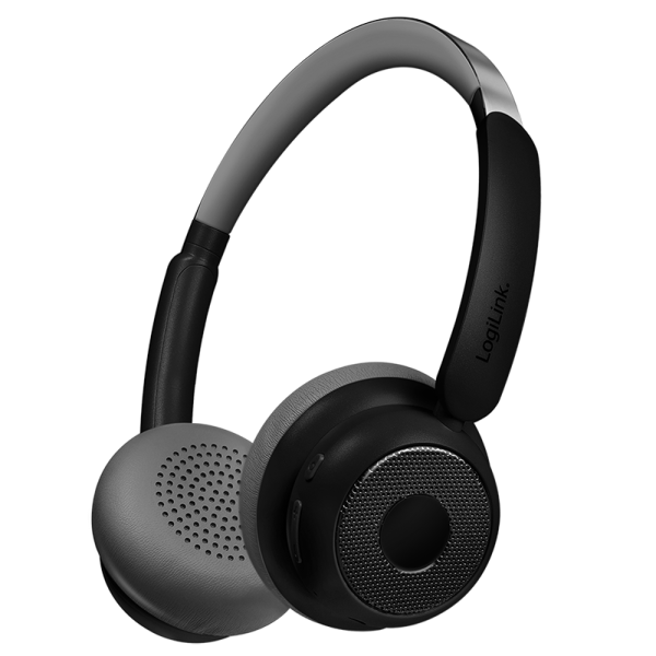 Kufje pa kabllo LogiLink AuraSolo BT0072 / Over-Ear / Bluetooth 6.0 / ANC / 40 mm / 20 orë / 3.5 mm AUX – Zezë - 2