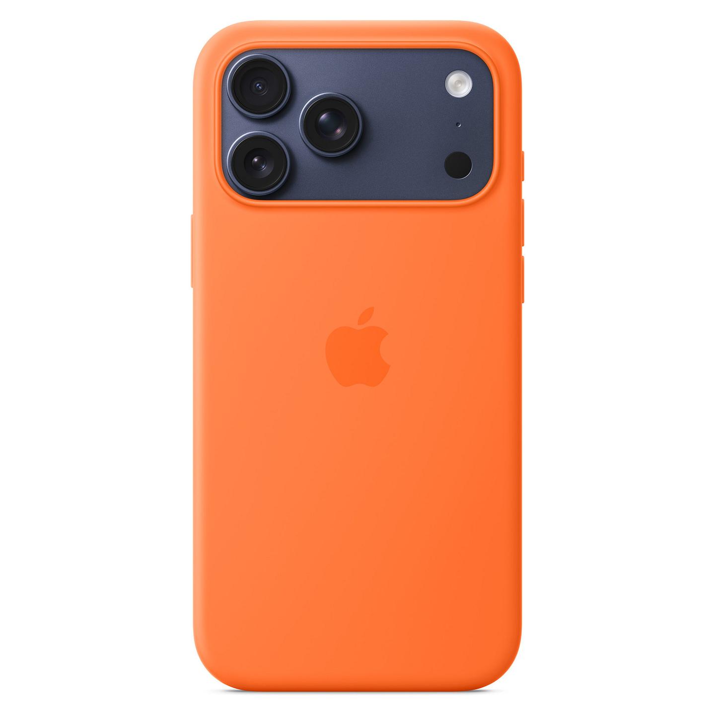Case për Telefon iPhone 17 Pro Max me MagSafe, Silicone - Portokalli - 3