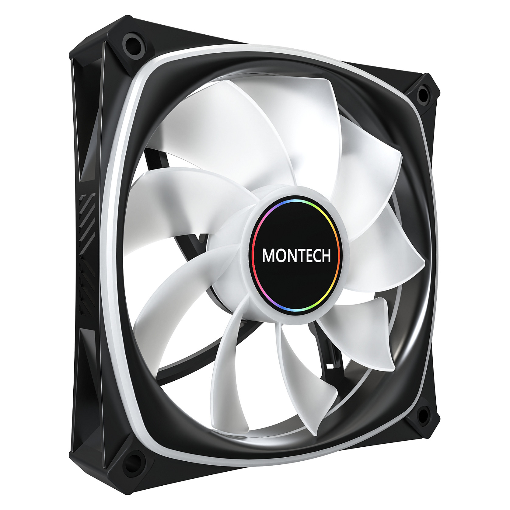 Ftohës për Kasë Montech RX120 PRO / 120mm / 600-1600 RPM / ARGB / PWM / Reverse / 3-Pack – Zezë - 3