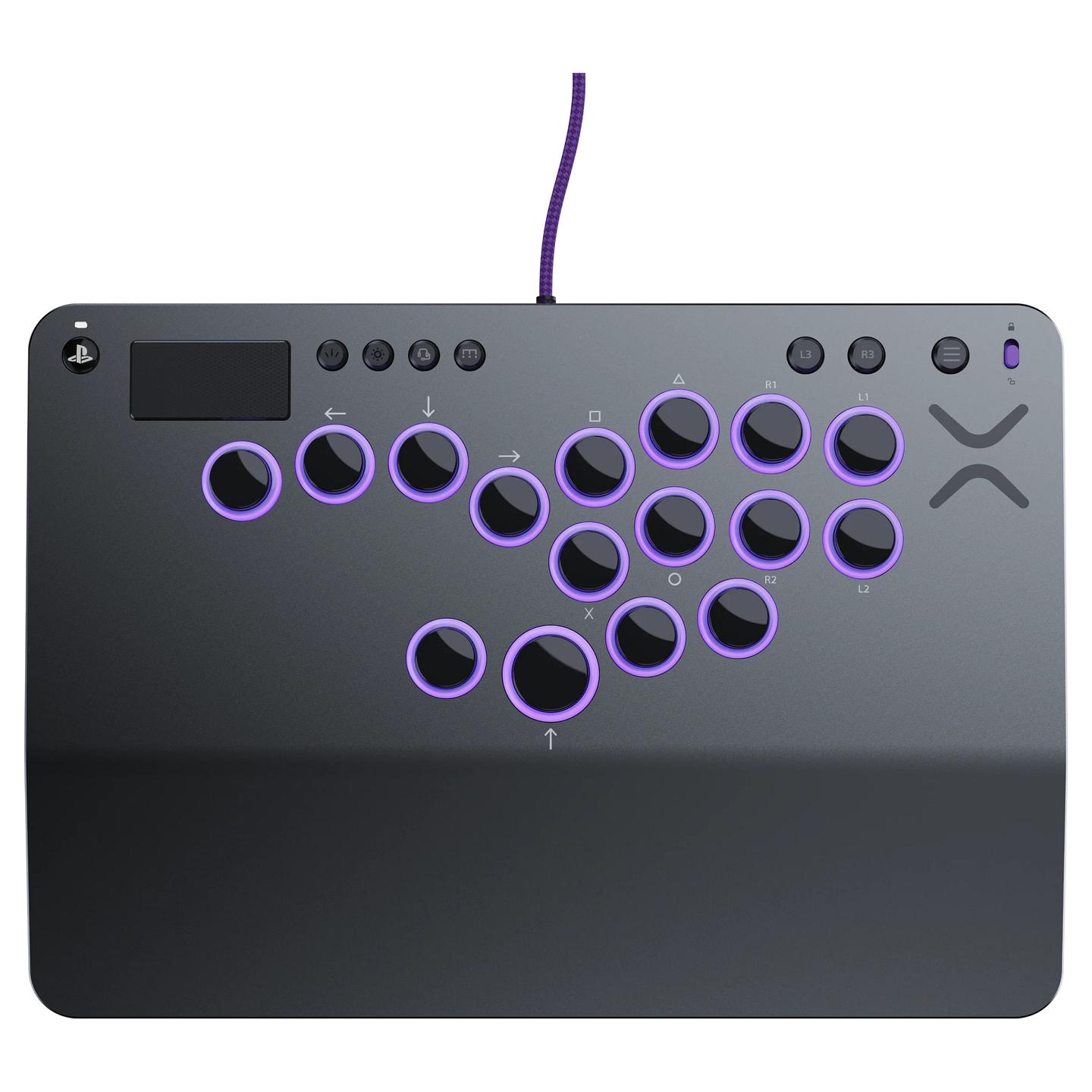 Kontroller për Sony Turtle Beach Victrix Pro KO Fight Stick / Leverless / Wired / USB-C / 16 Butona / Cherry MX Speed Silver / PS5, PS4, PC – Gri - 2