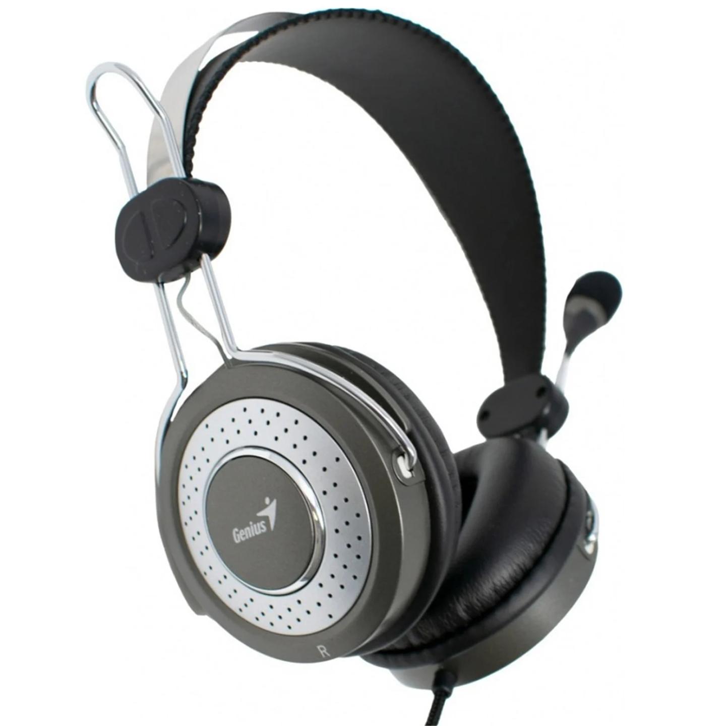 Kufje me kabllo Genius HS-04SU / Over-Ear / 3.5mm / 40mm – Zezë/Argjendi - 2