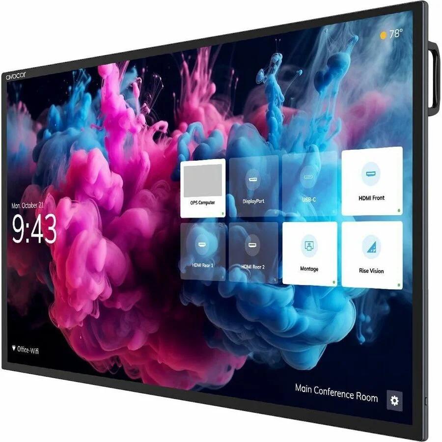 Interaktiv (Touchscreen) Avocor AVH-6520, 65", 4K UHD, 400cd/m², 60Hz, 4× HDMI, DP 1.4, USB-C, 3× USB-A, 3× USB-B, 2× RJ45, RS-232 - Zezë - 2