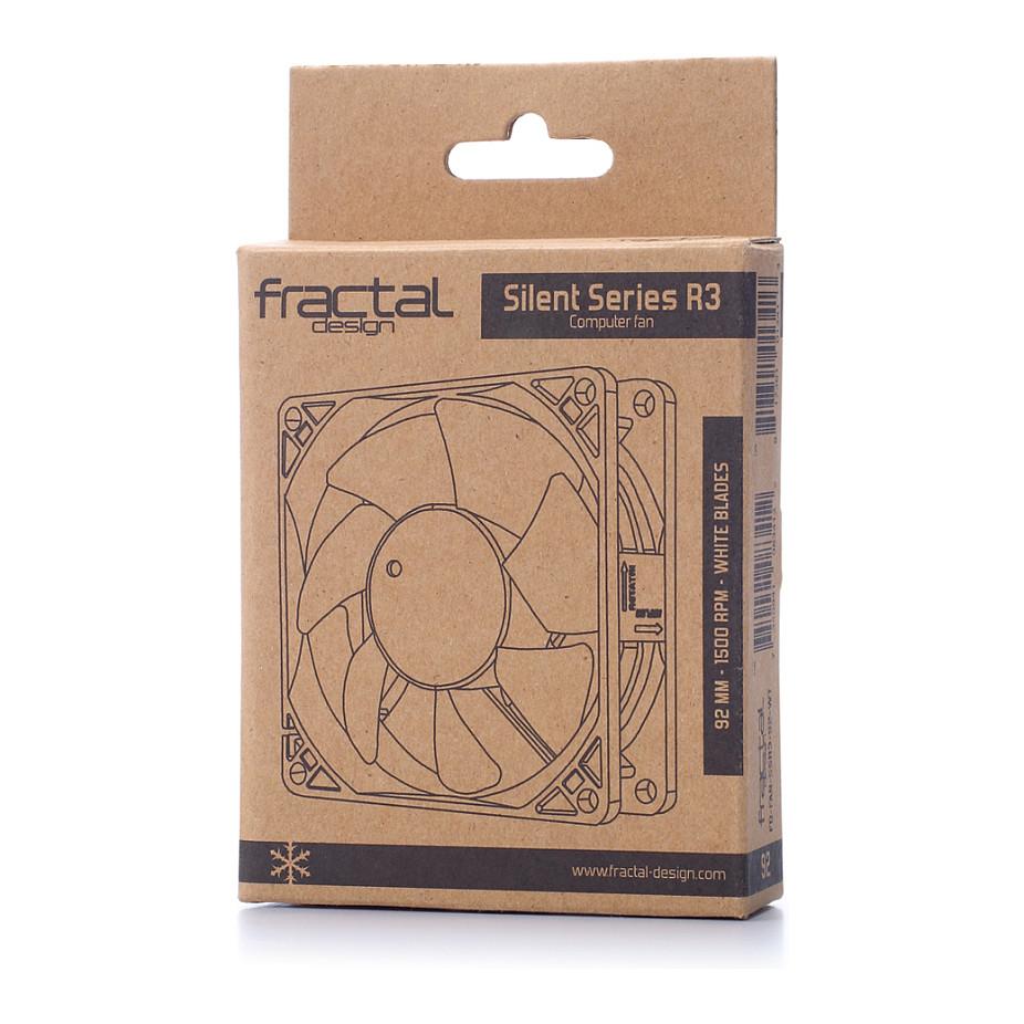 Ftohës për Kasë Fractal Design Silent Series R3, 92mm, 1500 RPM, 24.4 CFM, 3-Pin - Zezë/Bardhë - 4