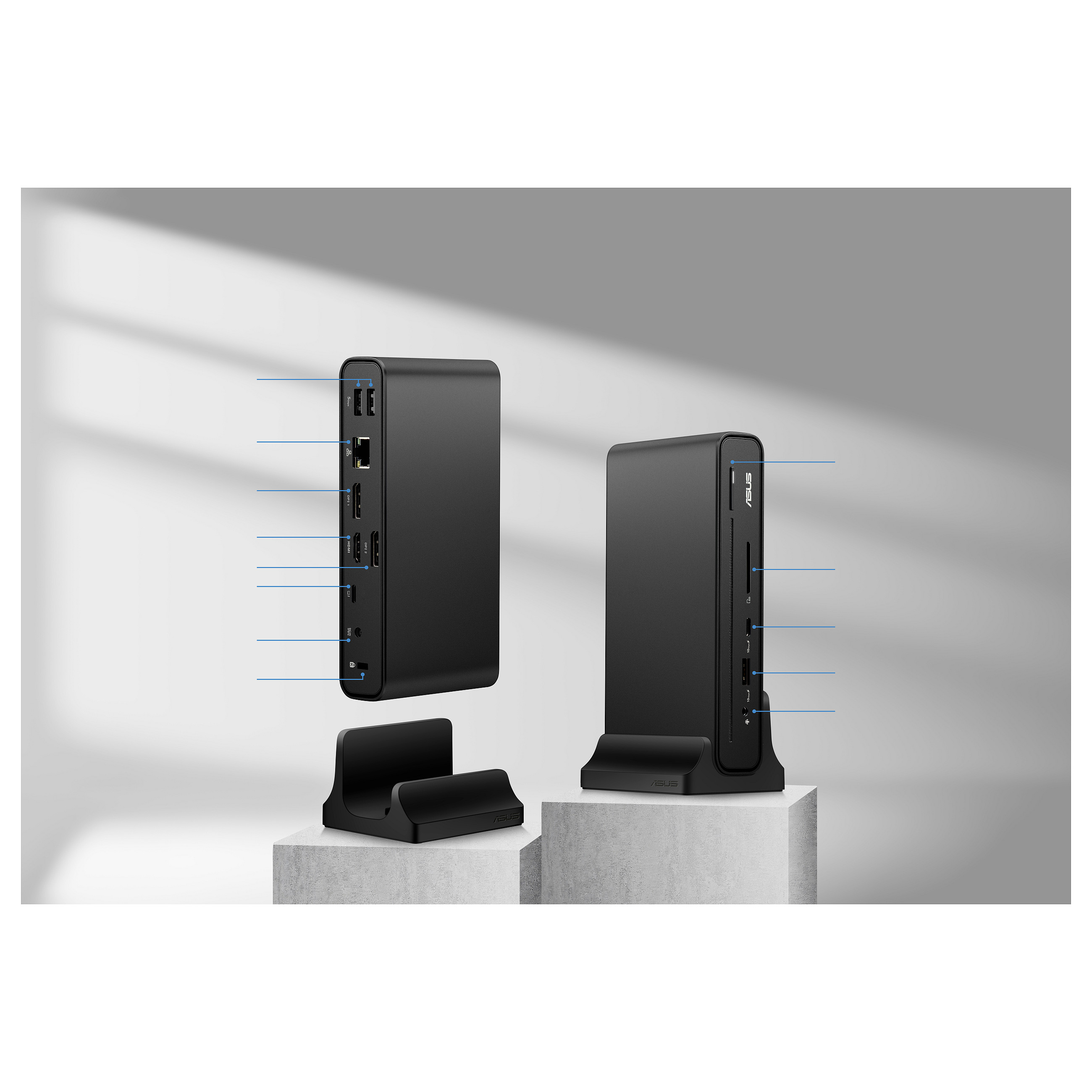 Docking Station ASUS Triple Display USB-C Dock Duo DC301 / 12-Port / 3x Display / 4K 60Hz / 90W PD / Gigabit Ethernet - Zezë - 7