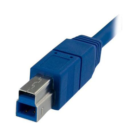 Kabllo USB StarTech.com USB3SAB1M, USB 3.0, USB-A Mashkull në USB-B Mashkull, 5Gbps, 1m - Blu - 2