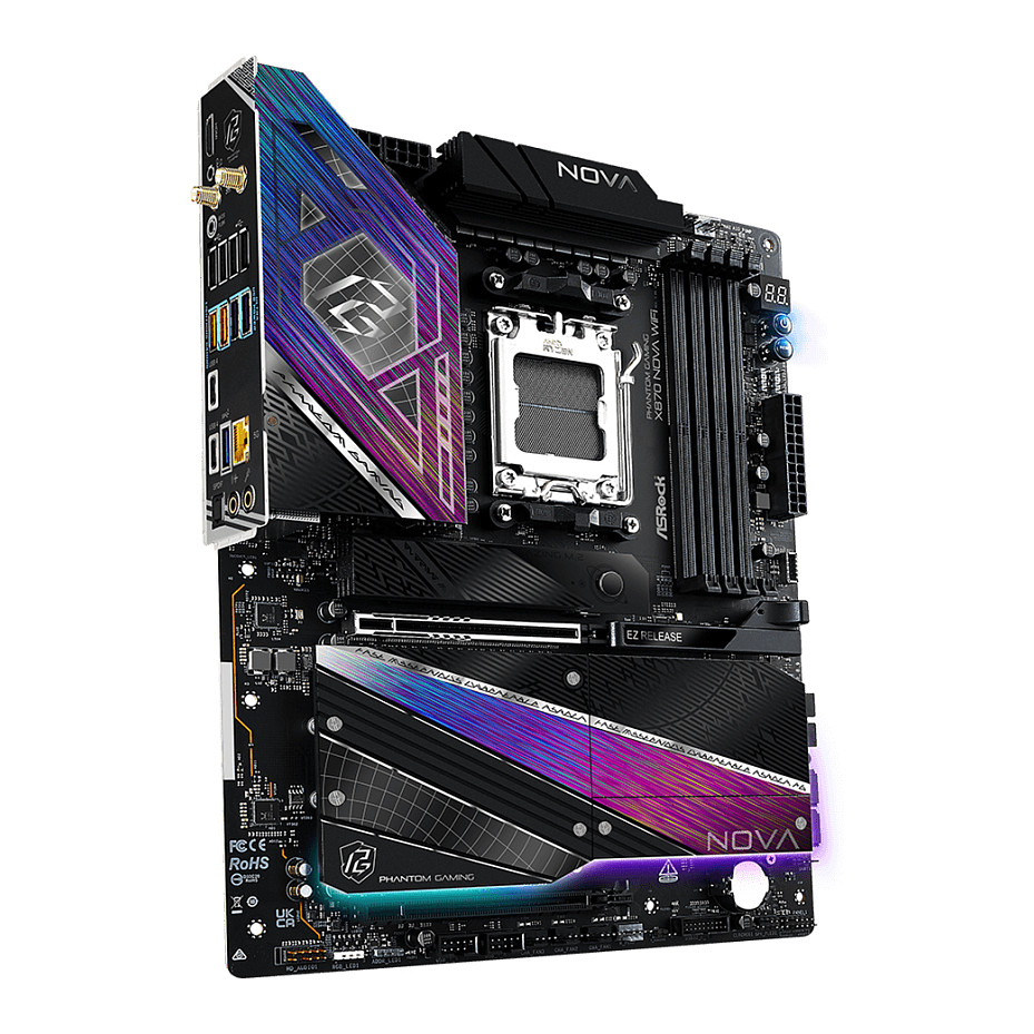 Pllakë Amë ASRock X870 NOVA WIFI / AMD AM5 / X870 / DDR5 / ATX / Wi-Fi 7 / 5GbE LAN - 3