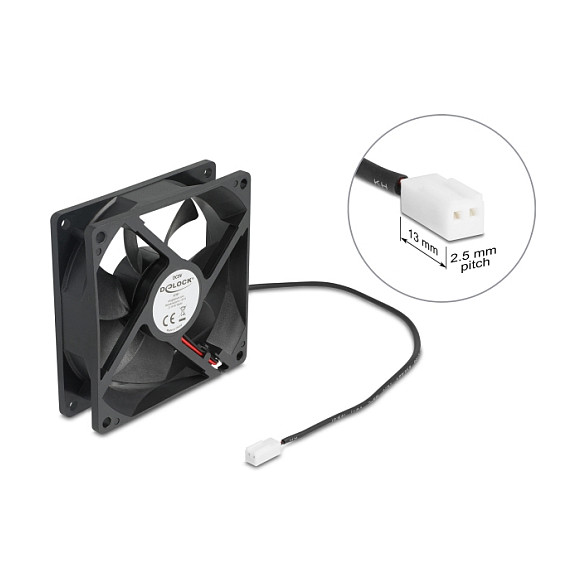 Ftohës për Kasë DeLOCK 67291 / 92mm / 2400 RPM – Zezë - 3