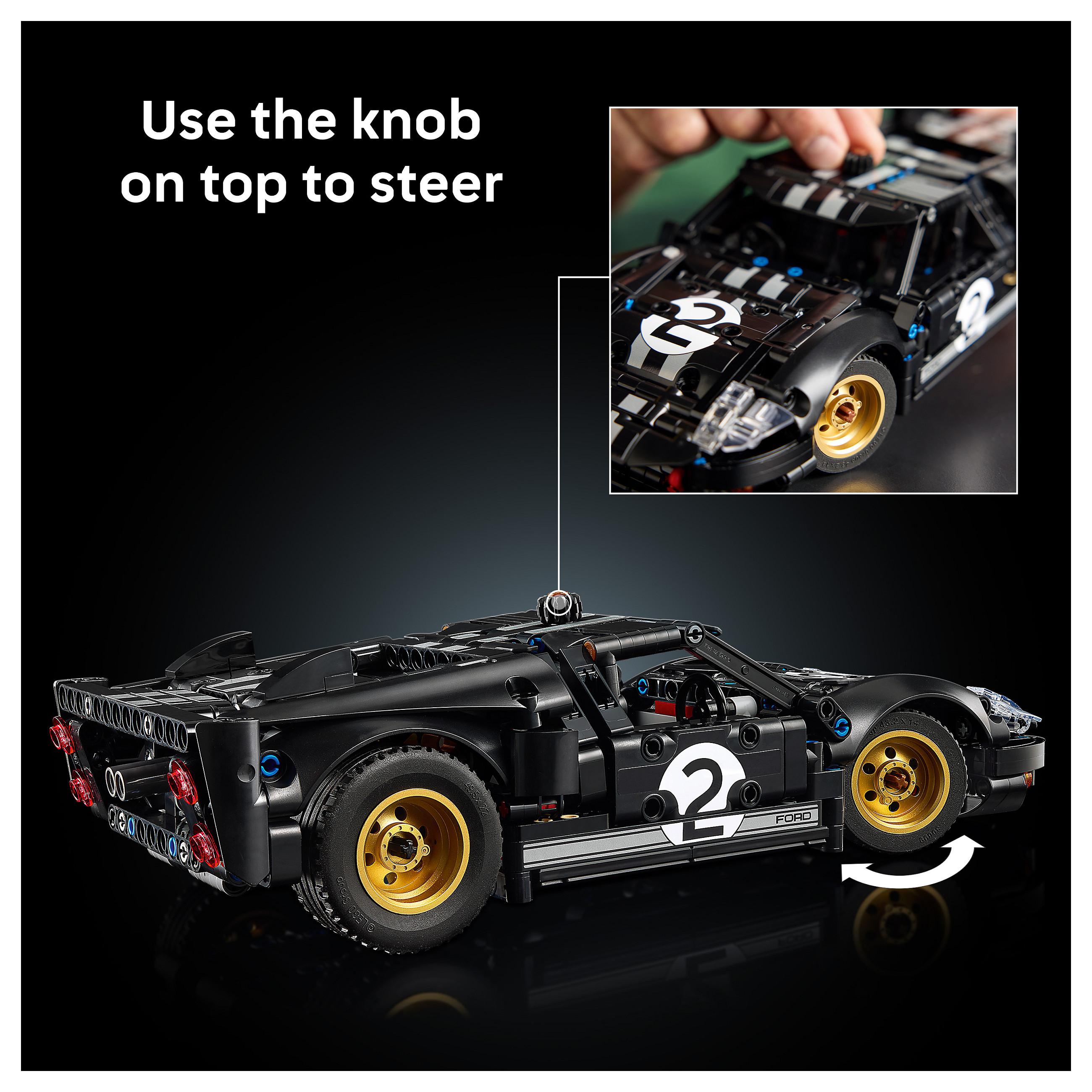 LEGO Technic 1966 Ford GT40 MKII Race Car 42223 - 37