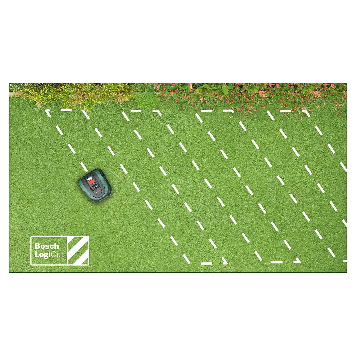 Kositëse Robotike Bosch Indego S+ 500, deri në 500m², 19cm, 30–50mm, 18V, LogiCut, SmartMowing - Gjelbër/Zezë - 5