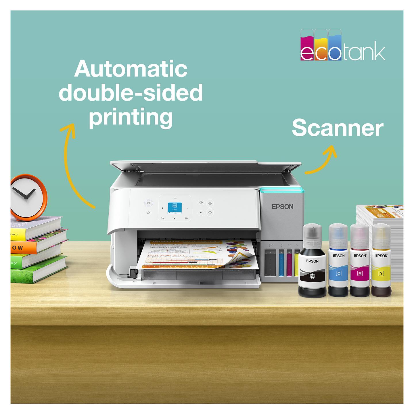 Printer Multifunksional Epson EcoTank ET-2956, A4, Inkjet, Wi-Fi, Printim, Skanim, Kopjim - Bardhë - 15