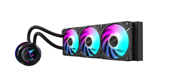 Ftohës për Procesor Gigabyte AORUS WATERFORCE X II 360 / 3x120mm / 800-2400 RPM / AIO LCD ARGB – Zezë - 2