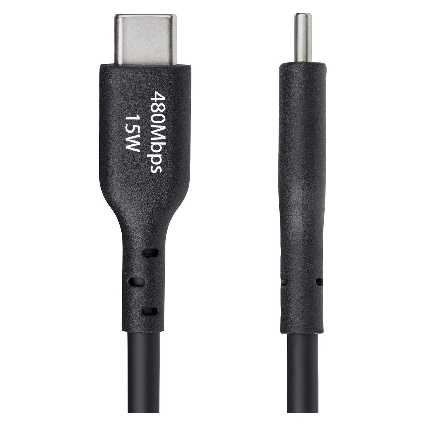 Kabllo StarTech.com USB2AC3MNC, USB-A në USB-C, USB 2.0, 480 Mbps, 15 W, 3 m - Zezë - 3