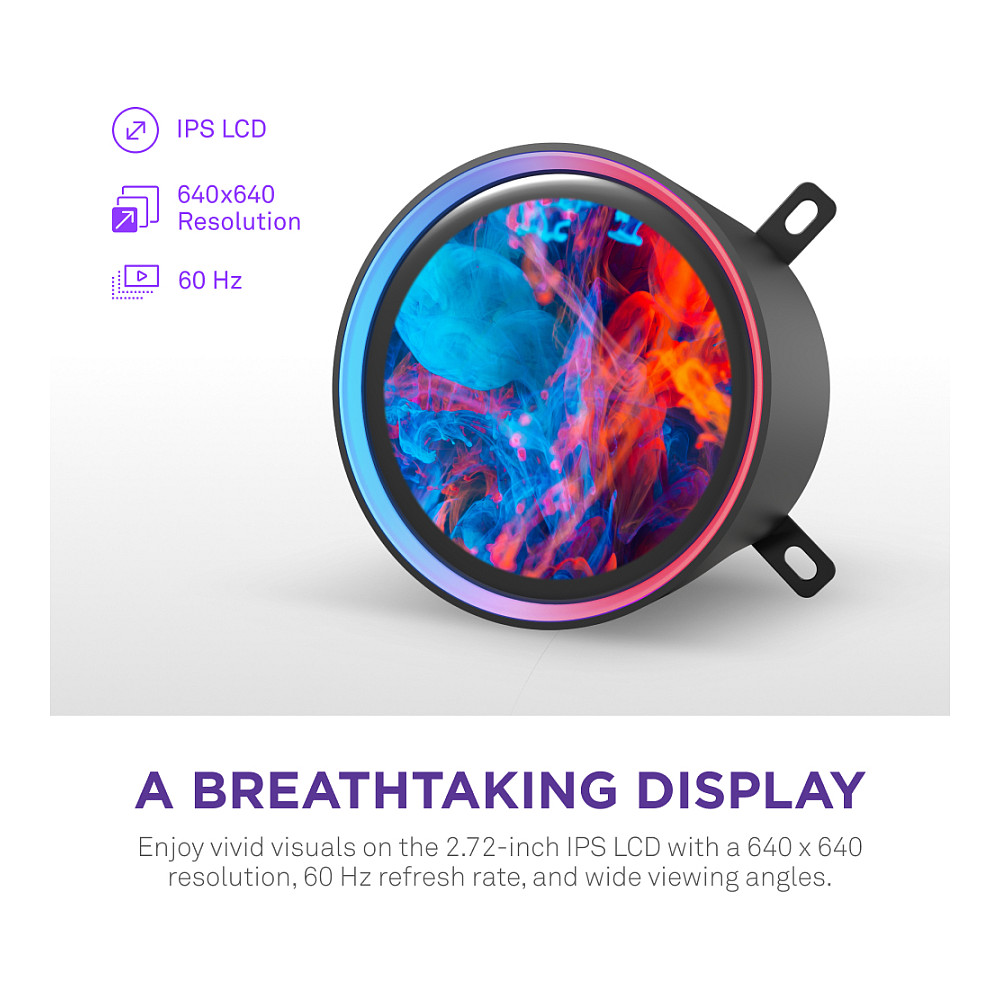 Ftohës për Procesor NZXT Kraken Elite 420 RGB / 420mm / AIO / RGB / LCD - Zezë - 5