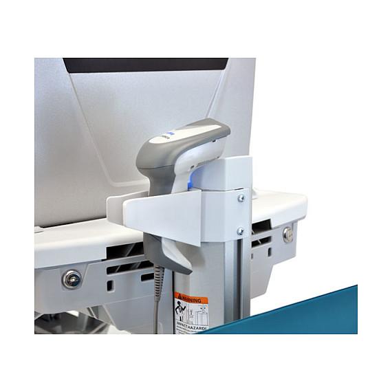 Karrocë për Monitor Ergotron StyleView SV44-1312-2, deri 22", 15kg, Rregullim Lartësie 63cm, LCD Pivot, Tabaka Tastiere, 1 Sirtar, 4 Rrota - Hiri/Bardhë - 3