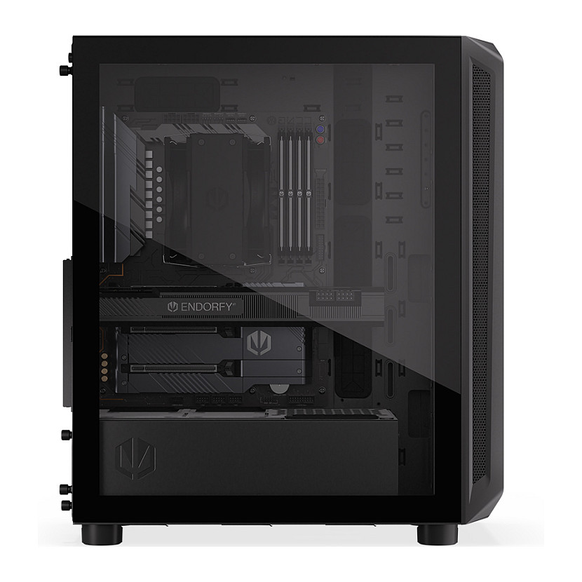 Kasë PC ENDORFY EY2A010 / Midi Tower / 3x 140mm Fan Para / 1x 140mm Fan Mbrapa / SSD 2.5" / HDD 2.5"/3.5" - Zezë - 10
