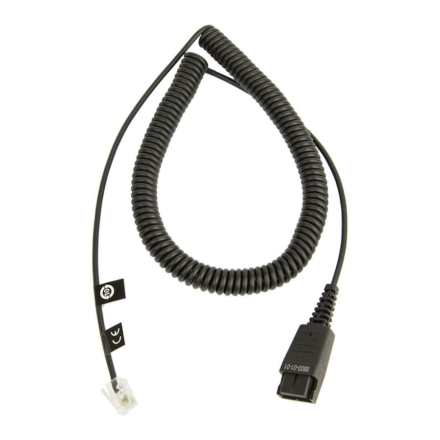 Aksesor për kufje Jabra 8800-01-01 QD to RJ9 Coiled Cable – Zezë
