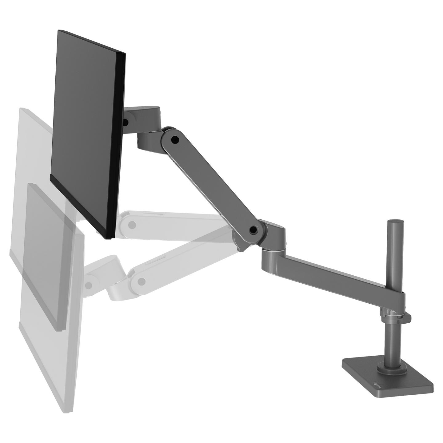Mbajtëse për Monitor Ergotron LX Pro 45-695-293, 1 Monitor, deri 34", 10kg, VESA 75 × 75 / 100 × 100mm, Shtyllë 30.4cm - Gri e Errët, Zezë - 5