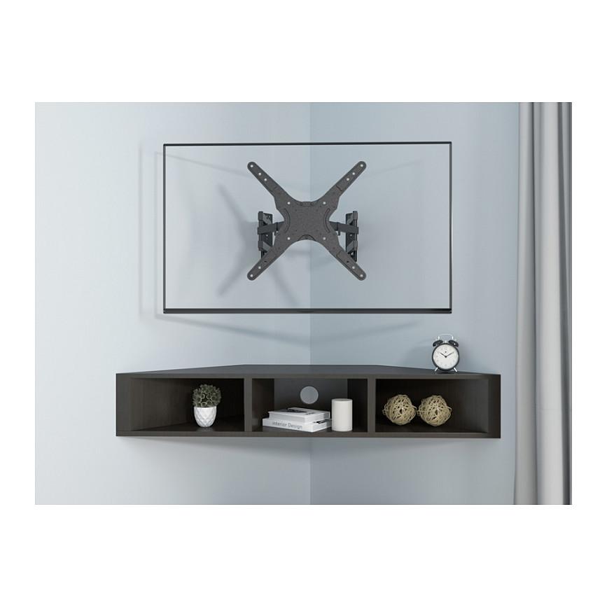 Mbajtëse Muri për TV Equip 650328 / 23"-55" / 45kg / Full Motion / Corner / Tilt -15° deri +2° / Swivel ±45° - Zezë - 6