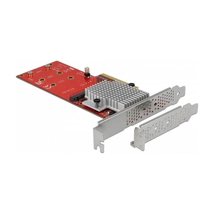 Kartë Zgjerimi PCI Express Delock 90305 / PCIe 3.0 x8 / 2x M.2 Key M / NVMe / Low Profile - 2
