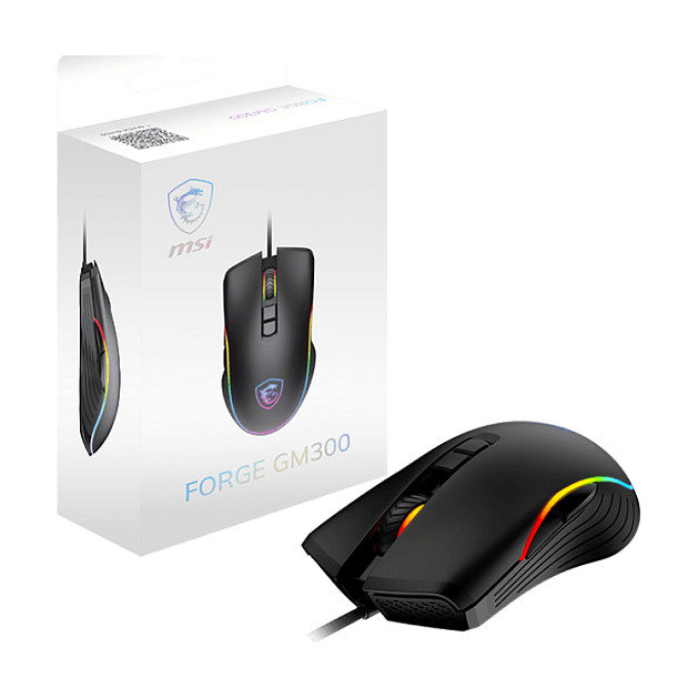 Maus Gaming me Kabllo MSI FORGE GM300 / 7200 DPI – Zezë - 5