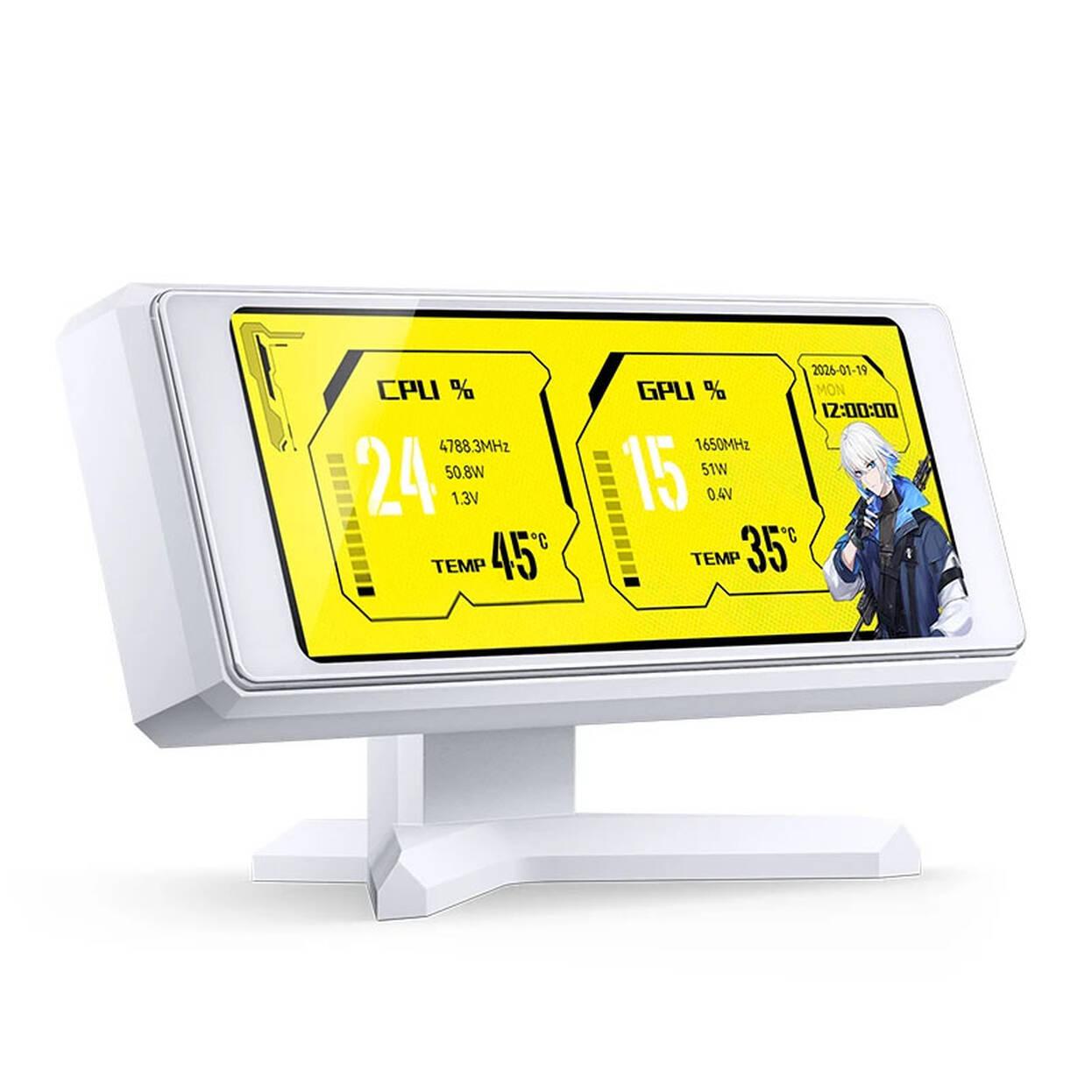 Ekran për Kasë Jonsbo DS339, 3.39" IPS, 376×960, USB - Bardhë - 2