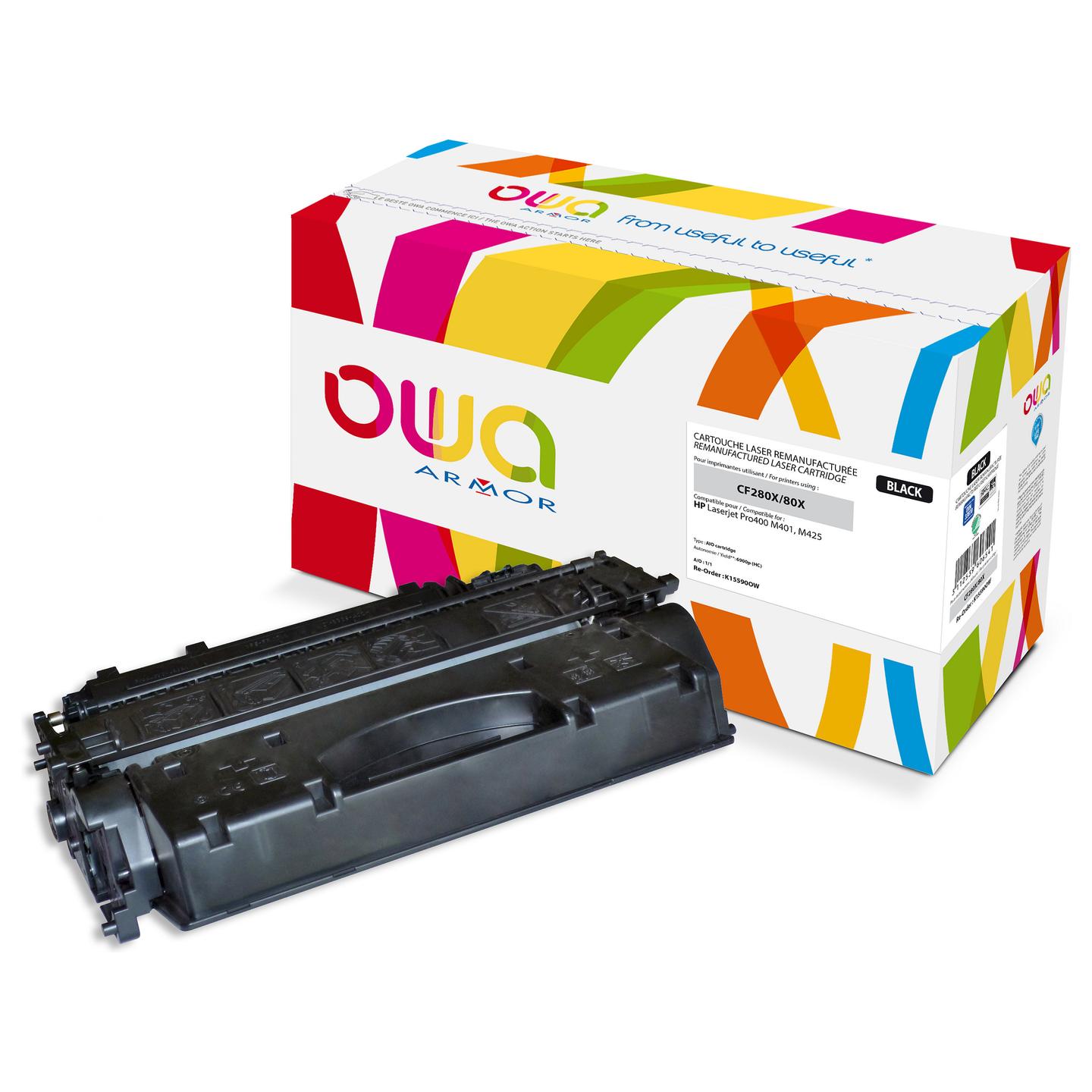 Toner Armor K15590OW, kompatibil me HP CF280X, 6,900 faqe - Zezë