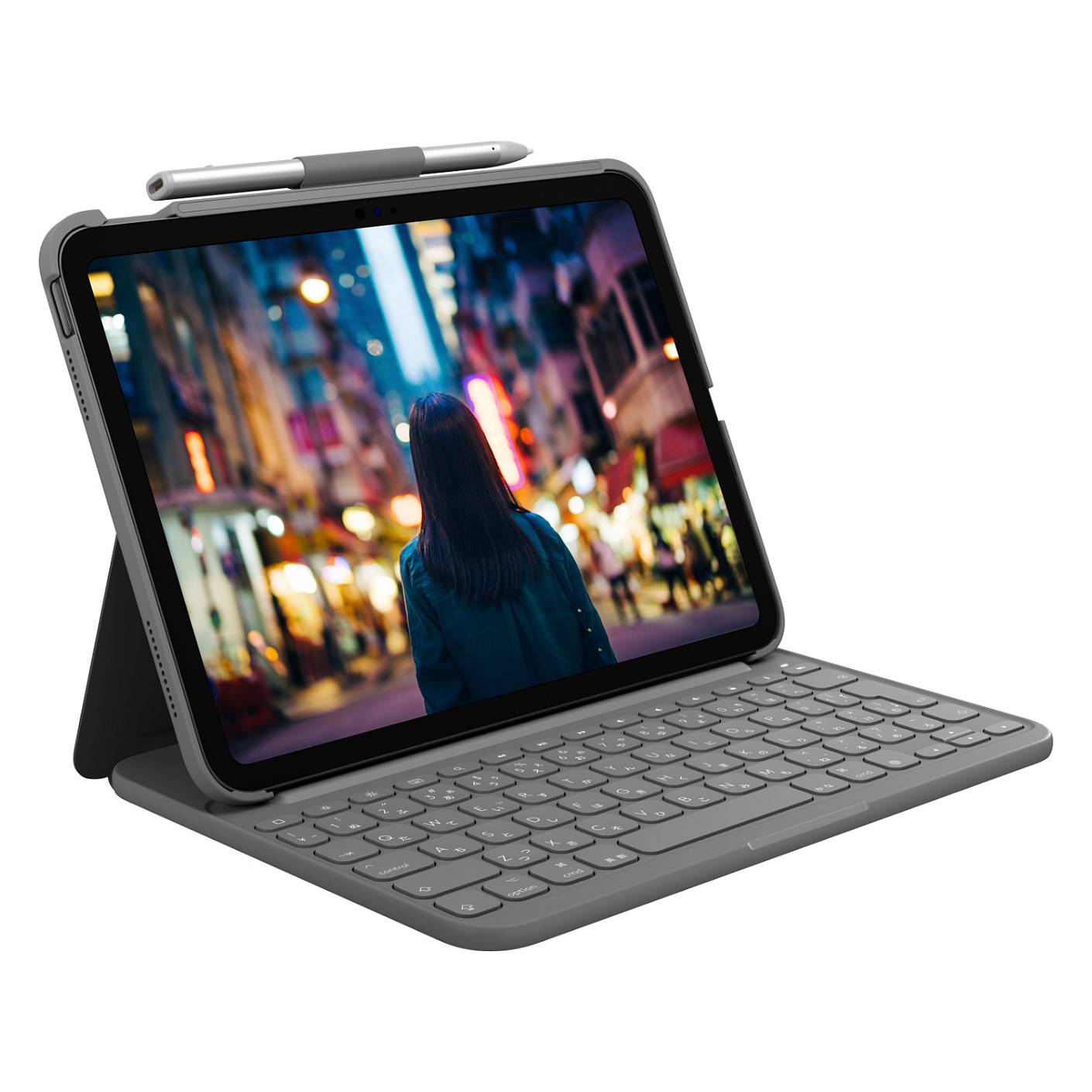 Tastierë për tabletë Logitech Slim Folio / 920-011413 / për iPad 10.9" (10th Gen) / QWERTY US International / Bluetooth / Folio Case - Hiri - 5
