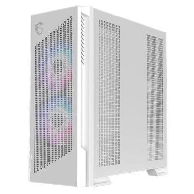 Kasë MSI MPG VELOX 300R AIRFLOW PZ / ATX Mid-Tower / 2x160mm ARGB + 1x120mm / USB 3.2 Gen2 Type-C / Xham i Temperuar – Bardhë - 2