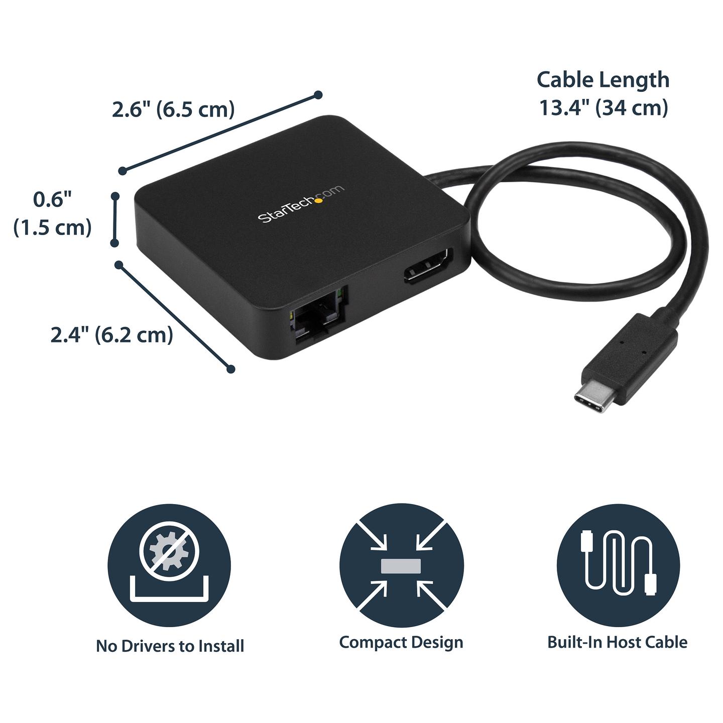 Docking Station StarTech.com DKT30CHD, HDMI 4K, Gigabit Ethernet, USB-A, USB-C - Zezë - 11