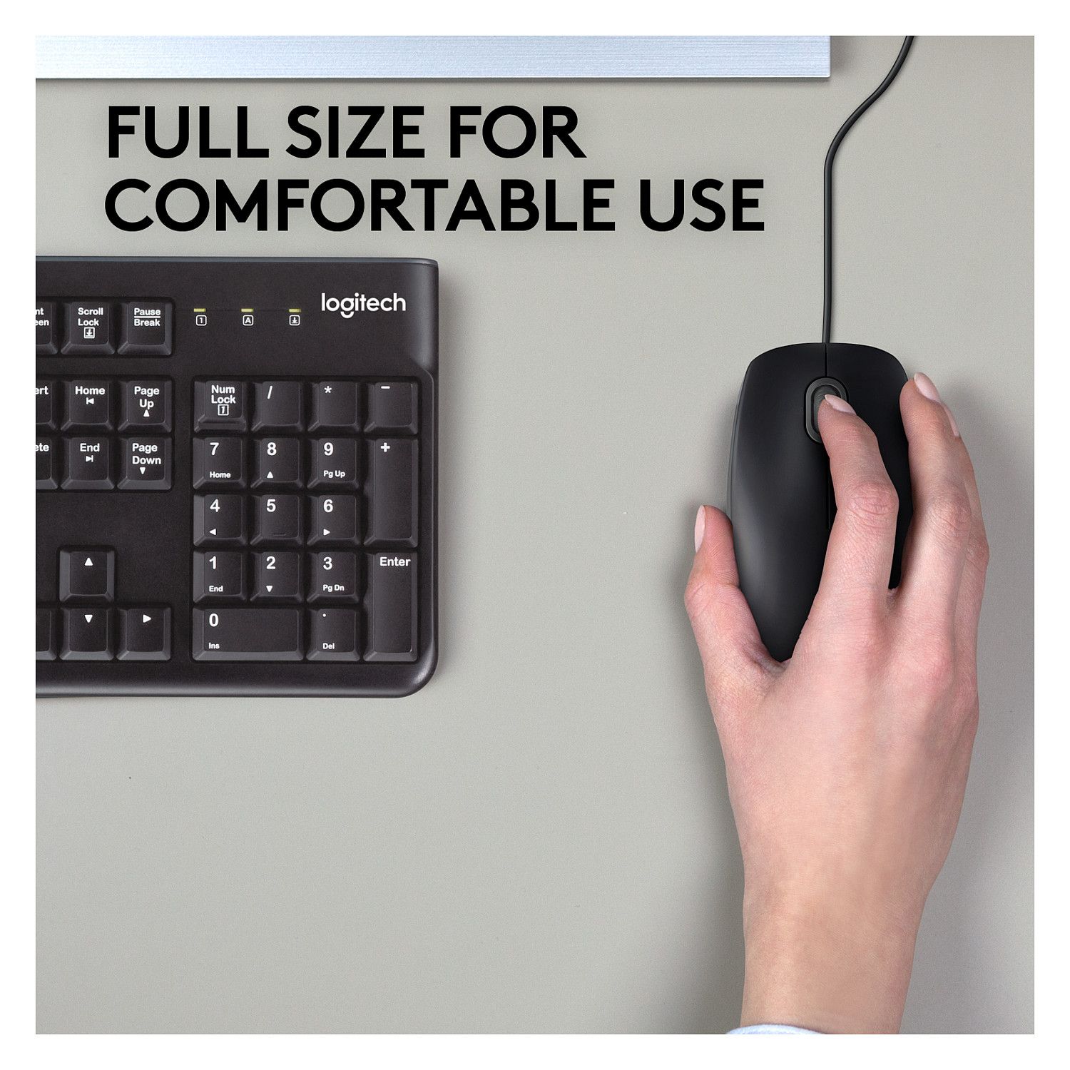 Maus me kabllo Logitech B110 Silent - Zezë - 4