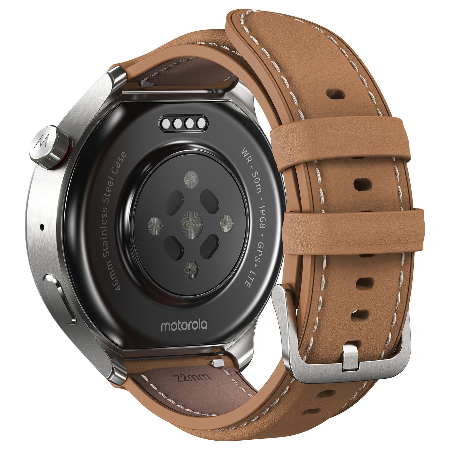 Orë e Mençur Motorola moto watch ultra, 1.5", pOLED, 32GB, Snapdragon W5+ Gen 1, LTE, Wi-Fi, GPS - Argjend/Gjelbër - 8