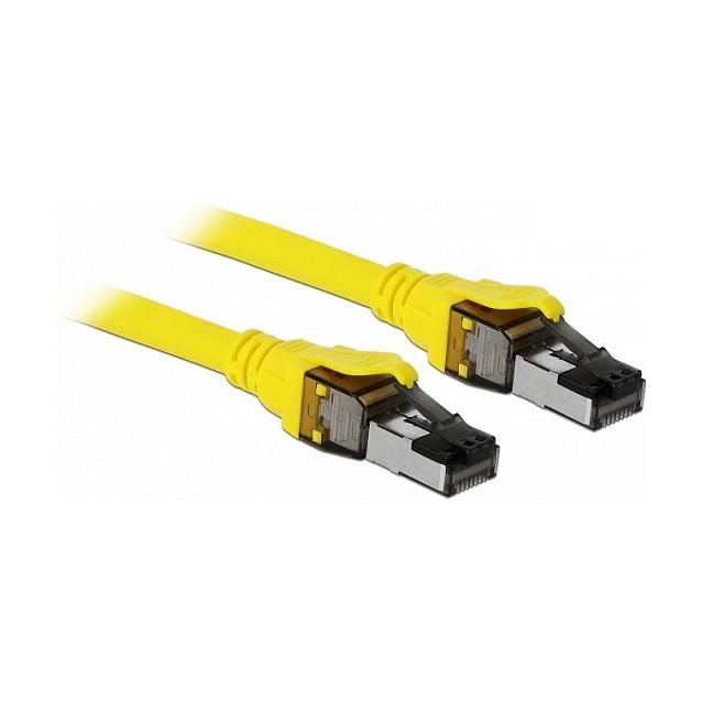 Kabllo për Rrjet DeLOCK 86585 / RJ45 - RJ45 / Cat.8.1 / S/FTP / 24 AWG / 5 m - Verdhë