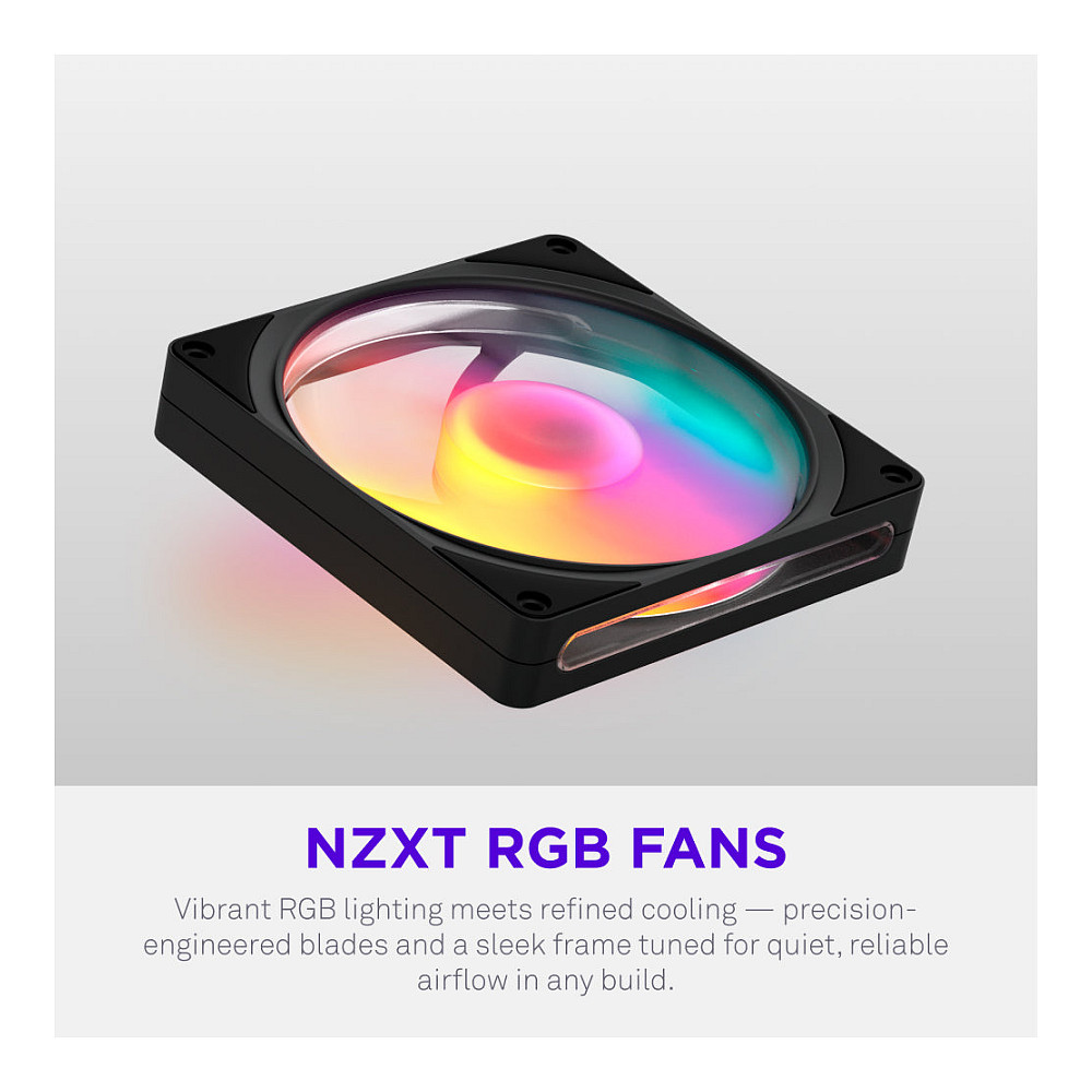 Ftohës për Kasë NZXT F140 / 140mm / 1800-2200 RPM / ARGB / PWM – Zezë - 5