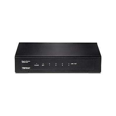Switch TRENDnet TEG-S51SFP, 4x Gigabit Ethernet RJ45, 1x Gigabit SFP, 10Gbps - Zezë - 3