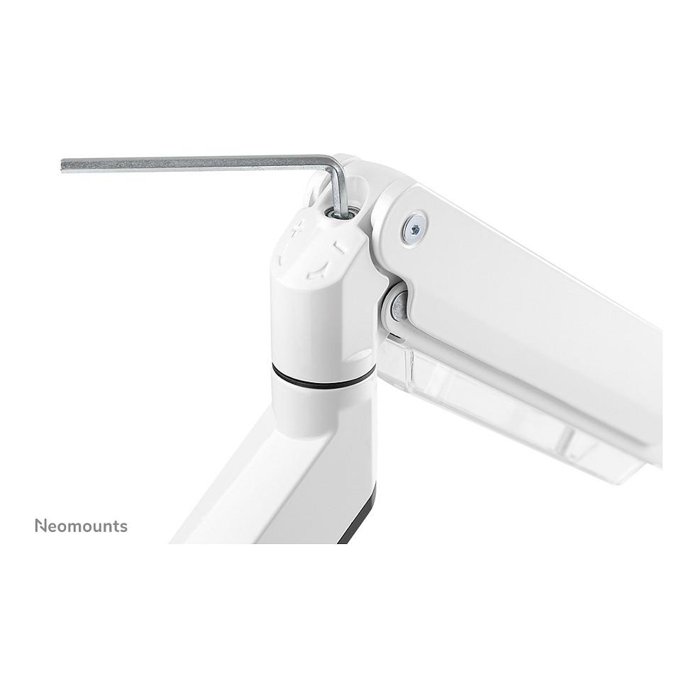 Mbajtëse për Monitor Neomounts NM-D775WHITEPLUS / 1 Monitor / 10"-49" / 18kg / Gas Spring / Clamp-Grommet / Tilt ±45° / Swivel 360° / Rotacion 180° - E bardhë - 6