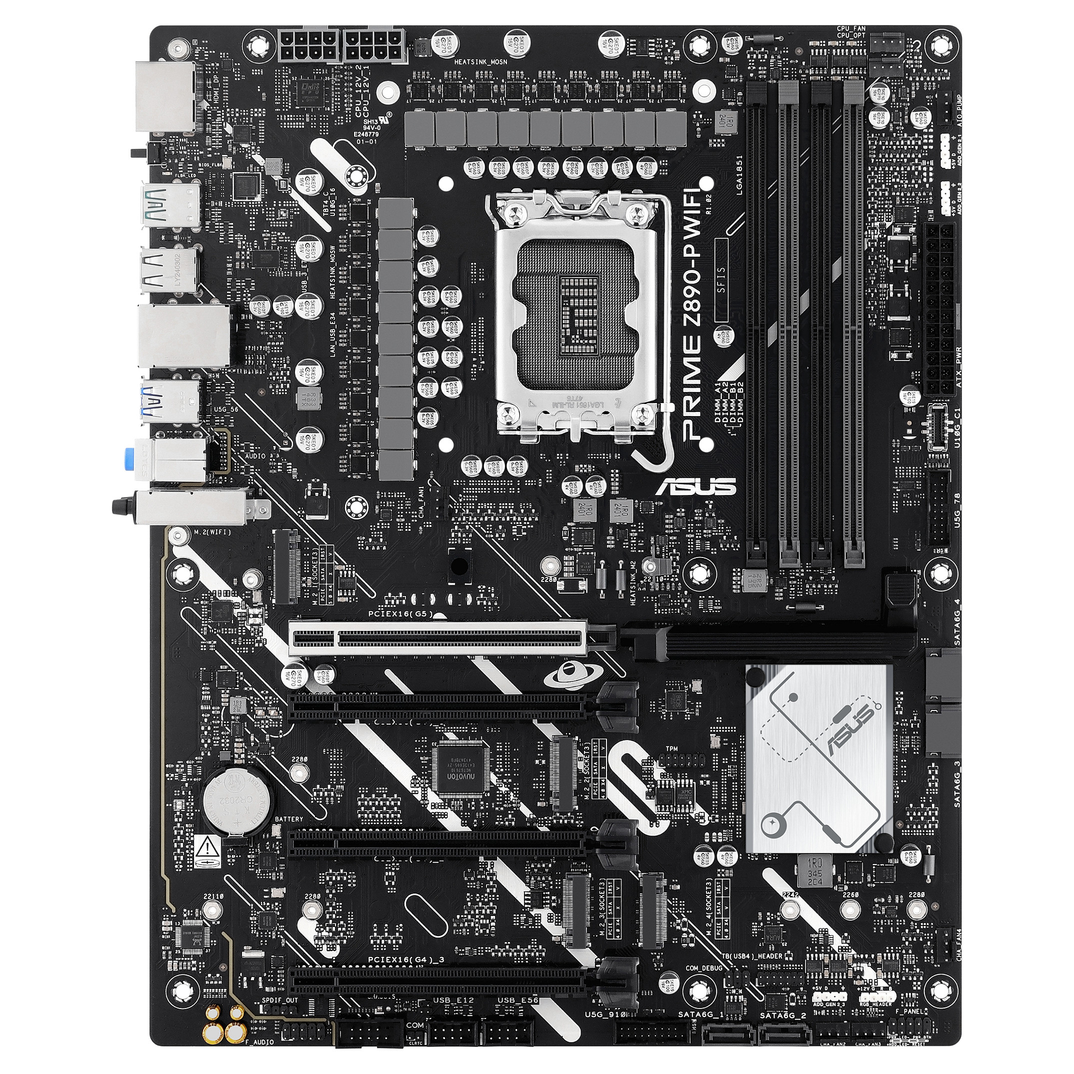 Pllakë Amë ASUS PRIME Z890-P WIFI / Intel LGA1851 / Z890 / DDR5 / ATX / Wi-Fi 7 / 2.5GbE LAN - 2