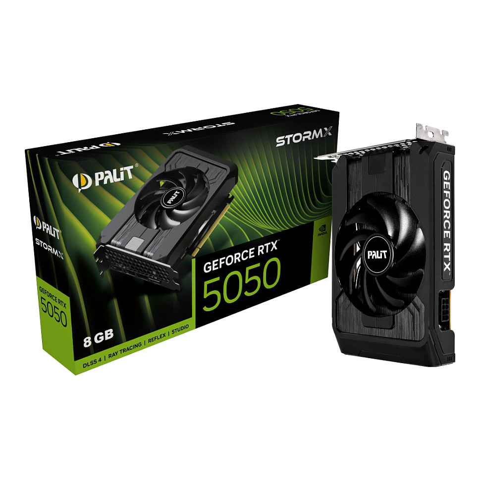 Kartë Grafike NVIDIA GeForce RTX 5050 / 8GB / Palit StormX / GDDR6 / 1 Fan - Zezë - 9