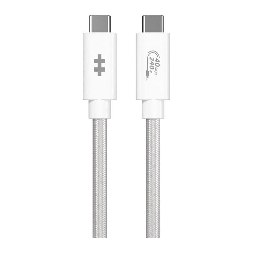 Kabllo USB Targus HYPER HyperDrive Next HD6500WHGL, USB-C në USB-C, USB4, 40Gbps, 240W, 8K 60Hz, 1.2m - Bardhë - 3