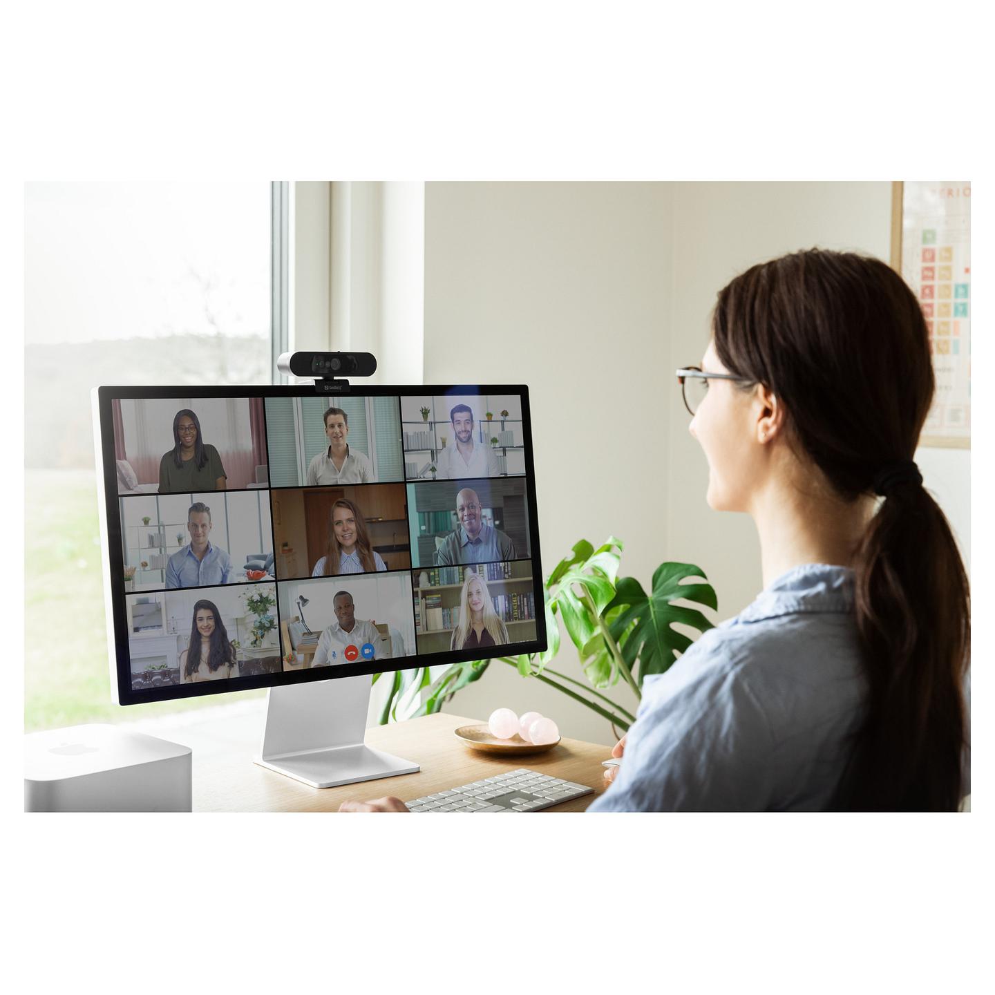 Webcam Sandberg Face Scan / 134-40 / Full HD 1080p / 2MP / Stereo Mikrofon / Windows Hello – Zezë - 9