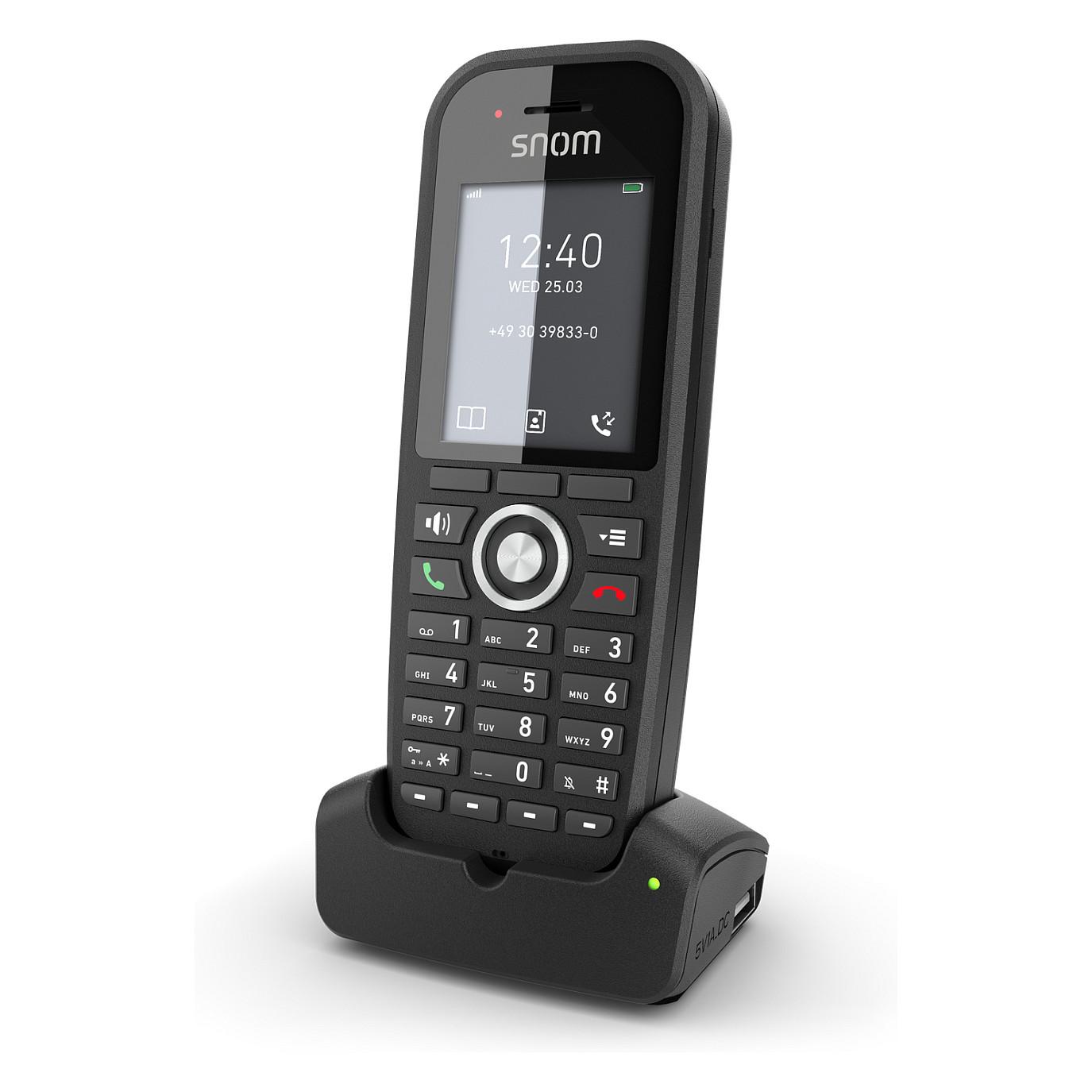 Telefon VoIP Snom M30 / 00004607 / IP DECT / Ekran TFT 2" / 28 Taste / 4 Taste të Programueshme / Hands-Free / 100 Kontakte / Deri 22 orë Bisedë – Zezë - 4
