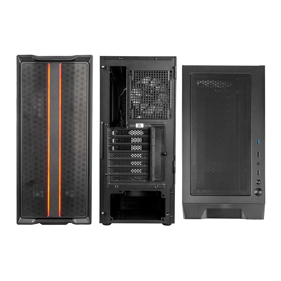 Kasë PC Kolink Inspire K12 ARGB / Midi Tower / ATX / 1x 120mm ARGB/PWM Fan / Tempered Glass - Zezë - 5