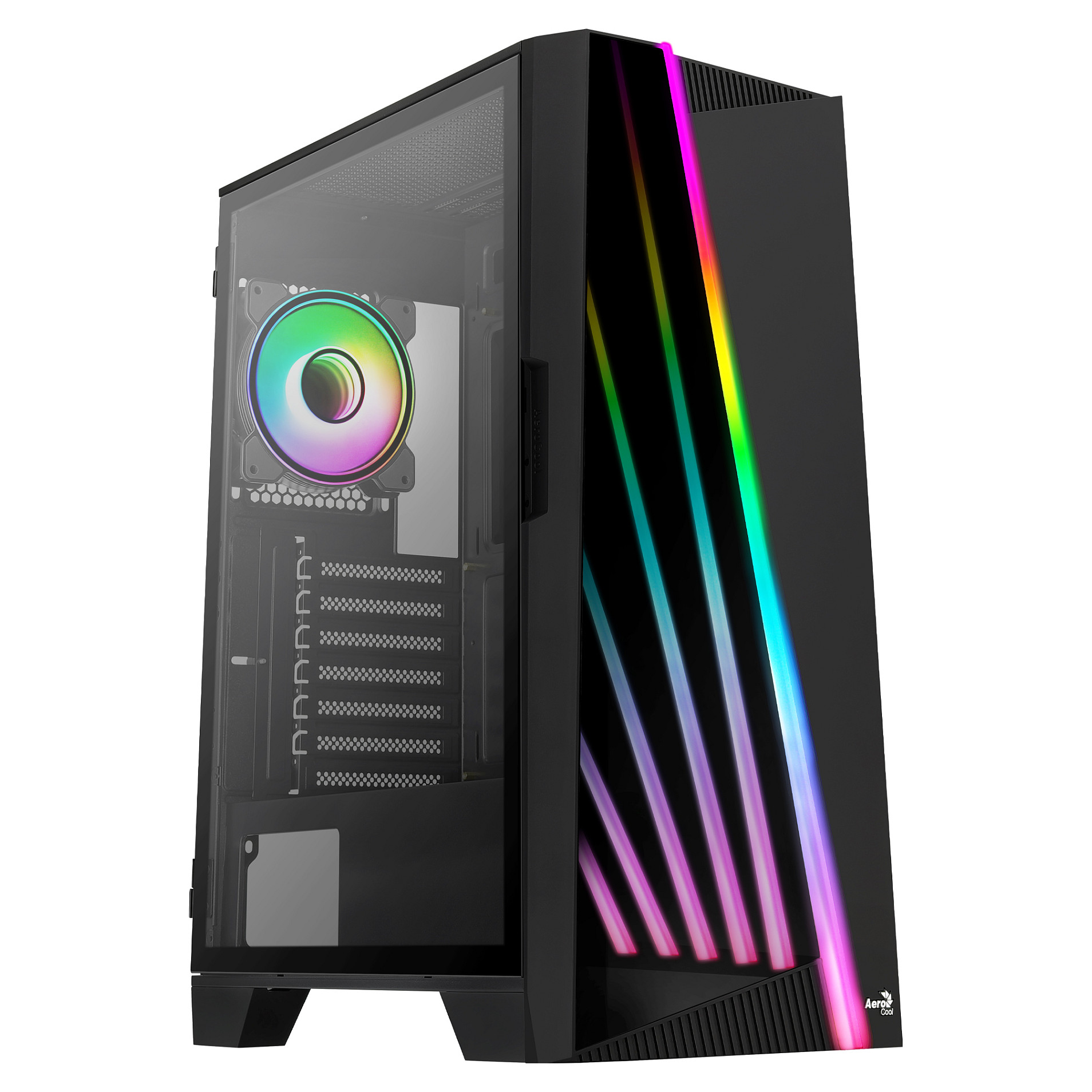 Kasë PC Aerocool Mirage / Midi Tower / ATX / 1x 120mm ARGB Fan / Tempered Glass - Zezë