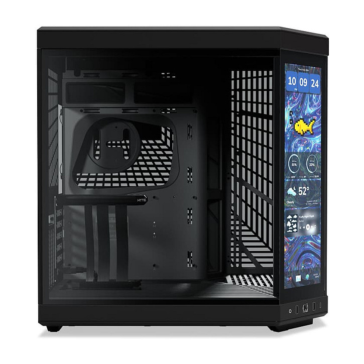 Kasë HYTE Y70 Touch Infinite / Mid-Tower / E-ATX / LCD 14.9" / Tempered Glass - Zezë - 3