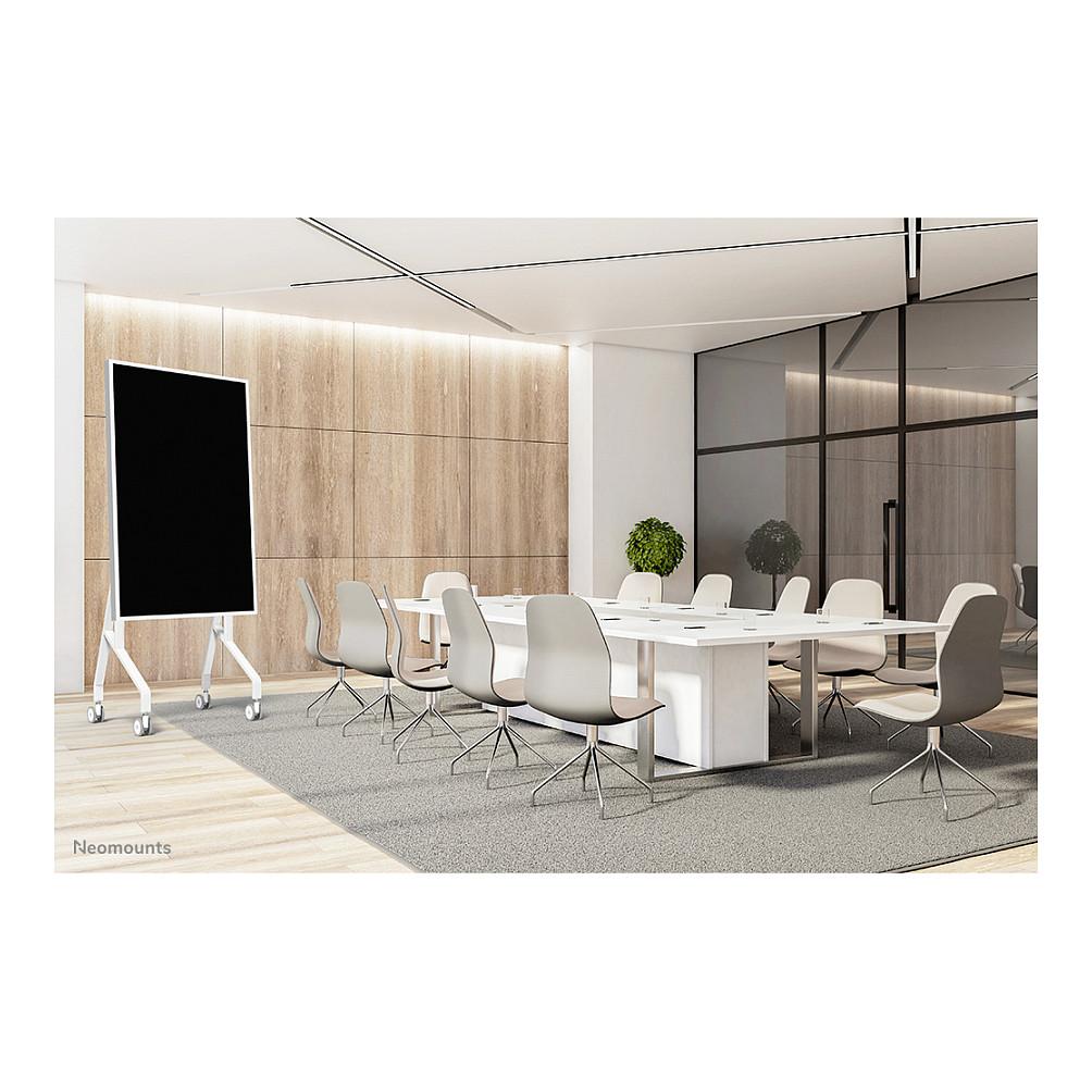 Mbajtëse për monitor Neomounts MOVE Go Flip FL50‑515WH1 / Samsung Flip 55"–65" / Rotacion 90° / Lartësi 127–142.6cm / Max 50kg - Bardhë - 19