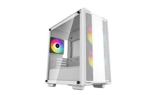 Kasë DeepCool CC360 ARGB / Micro-ATX / M-ATX-Mini-ITX / 3x120mm ARGB / Mesh / Xham i Temperuar - Bardhë - 2